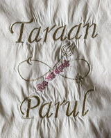 Offwhite personalised and hot pink om thali cover