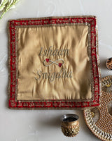 Golden Square Personalised infinity Karwachauth thali cover