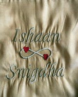 Golden Square Personalised infinity Karwachauth thali cover