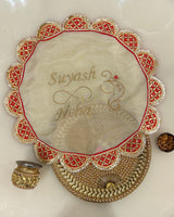 Om and ganesh personalised thali cover