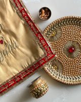 Golden Square Personalised infinity Karwachauth thali cover