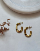 Golden Glow Hoops