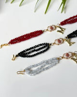 Personalised guruji bracelet with golden initial