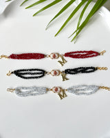 Personalised guruji bracelet with golden initial