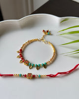 Colorful ties rakhi set