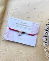 Red Evil Eye & Personalised Charm Thread Rakhi