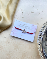 Red Thread personalised Kundan Rakhi