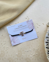 Black Thread personalised Kundan Rakhi