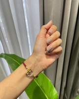 Maroon Thread personalised Kundan Rakhi