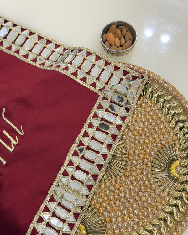 Infinity with trishul personalised thali cover
