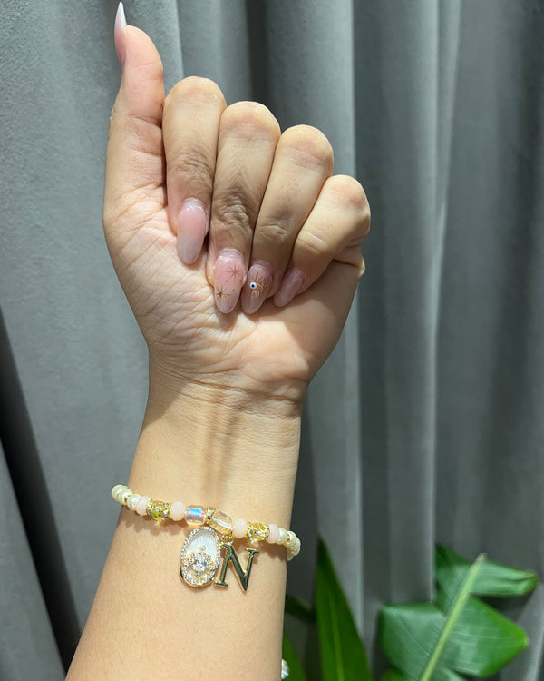 Personalised blooming love bracelet