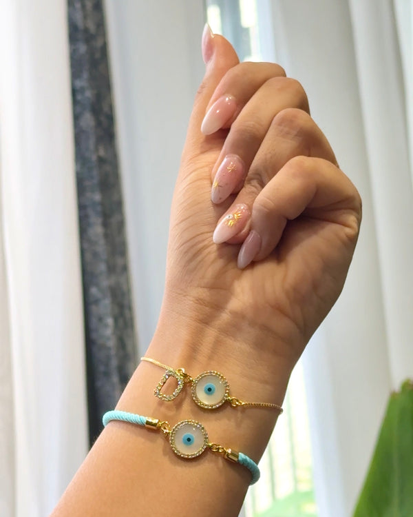 Nazar Protection Evil Eye Set with studded initials