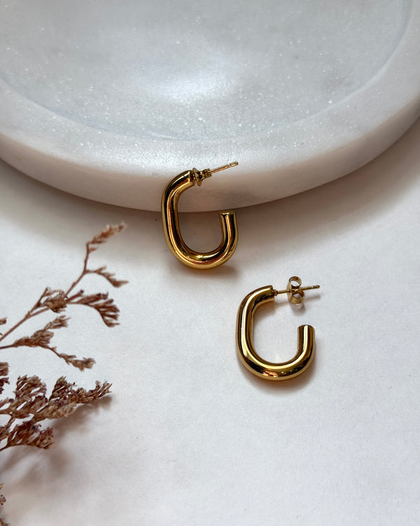 Golden Glow Hoops