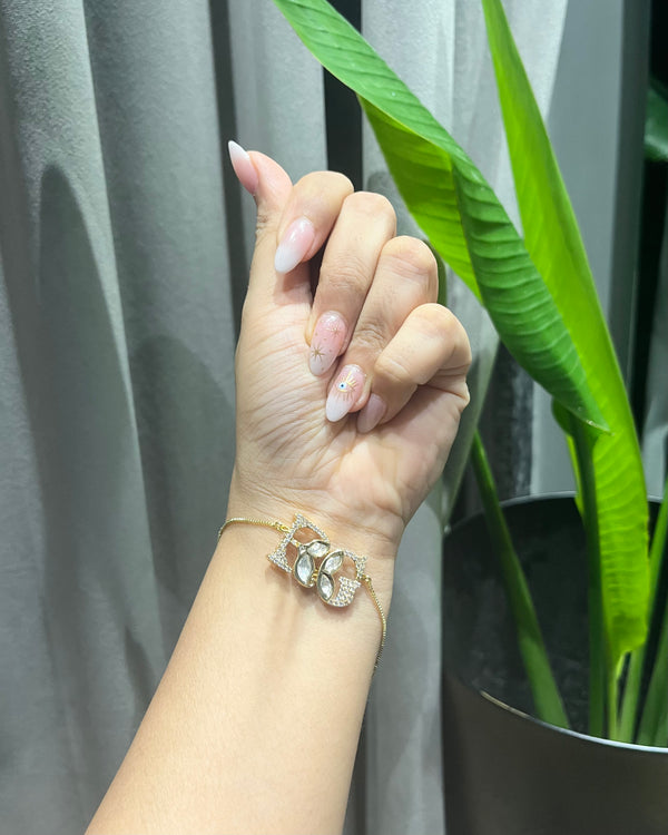 Personalised Couple initials kundan bracelet