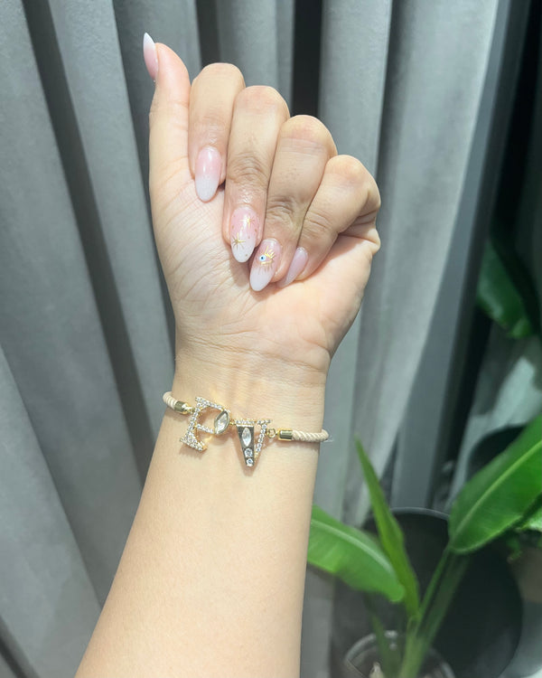 Personalised Couple initials kundan band