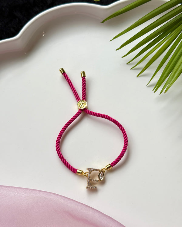 Hot Pink personalised Kundan Rakhi