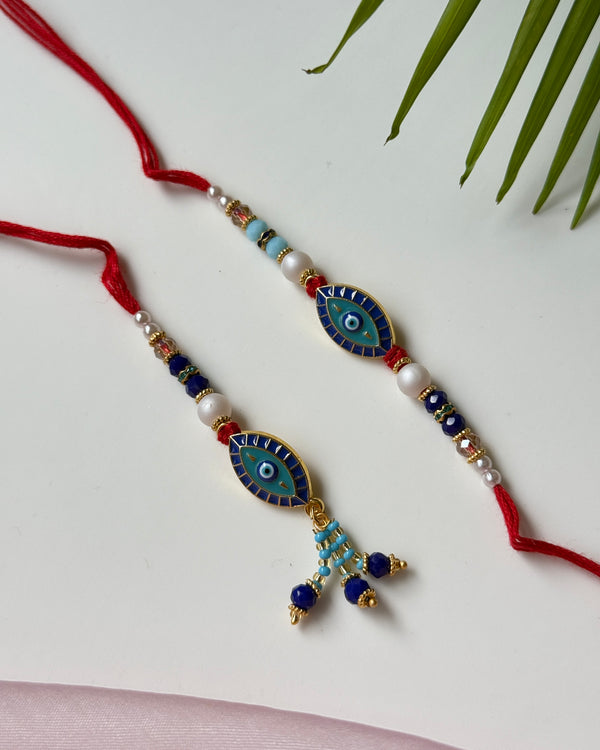 Eternity Blue Rakhi Set
