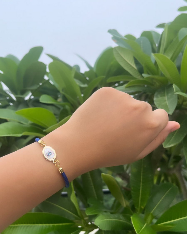 Dark Blue Celestial Evil Eye Thread Rakhi